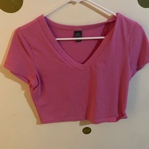 pink crop top